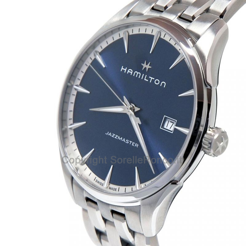 HAMILTON JAZZMASTER BLU 40MM BRACCIALE ACCIAIO