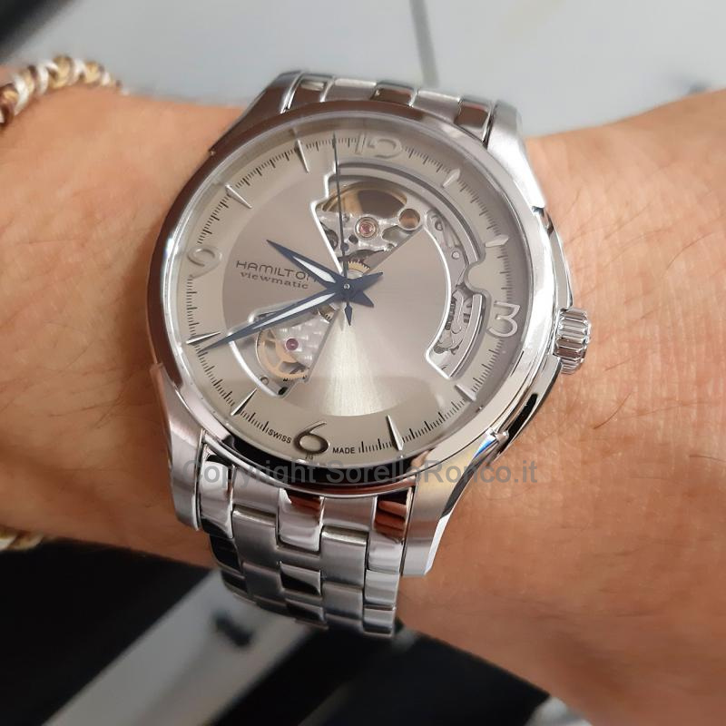 HAMILTON JAZZMASTER BEIGE OPEN HEART 40MM