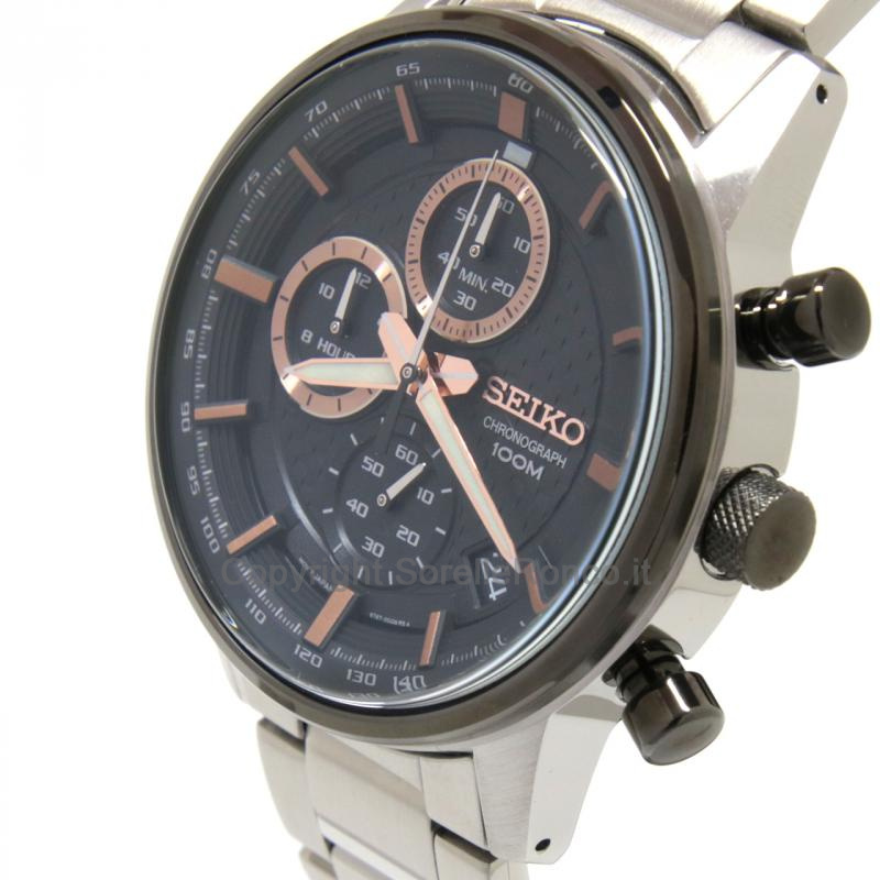 SEIKO SPORT NERO 42,7MM CHRONO ACCIAIO