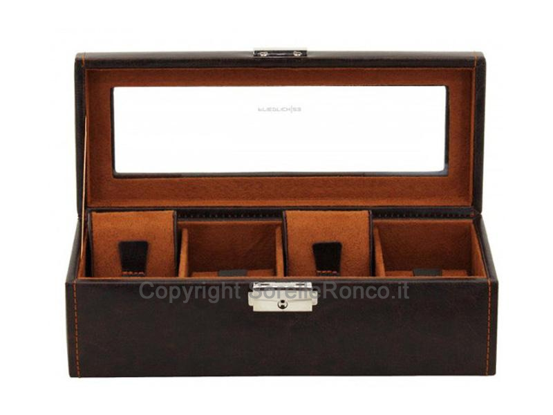 PORTA 4 OROLOGI FRIEDRICH BOND MARRONE