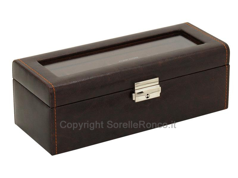 PORTA 4 OROLOGI FRIEDRICH BOND MARRONE