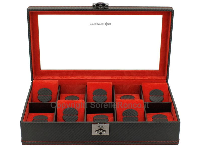 BOX PORTA 10 OROLOGI FRIEDRICH CARBON