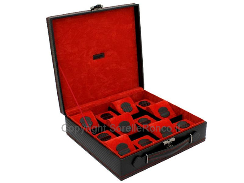 VALIGETTA PORTA 12 OROLOGI CARBON