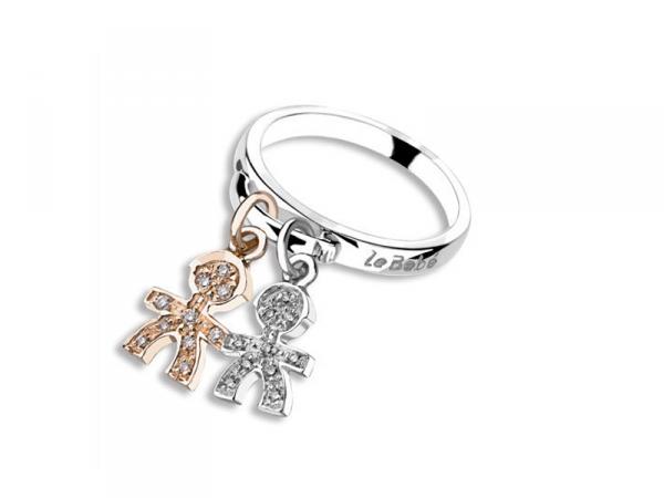 ANELLO_COMPONIBILE_2charms - Anello Charms LeBebe