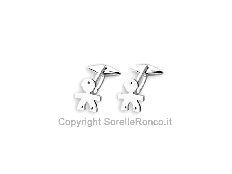 GEMELLI ORO BIANCO MASCHIETTO