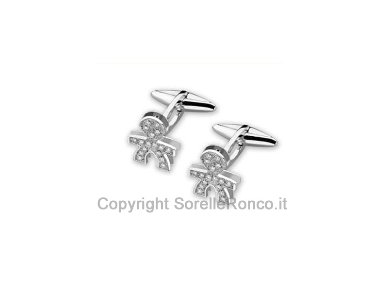 GEMELLI ORO BIANCO MASCHIETTO 