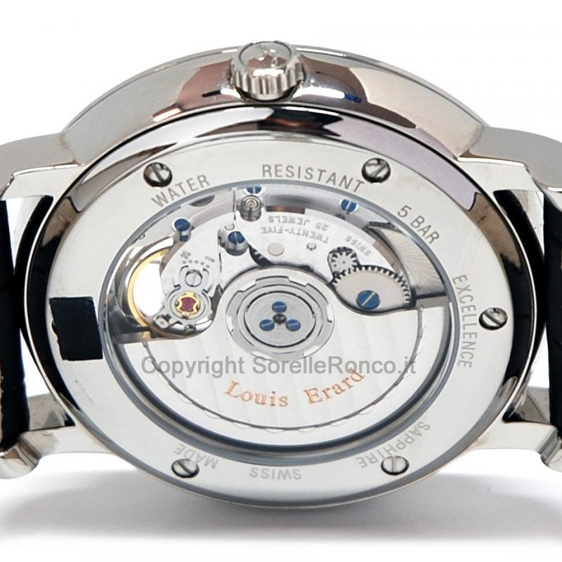 LOUIS ERARD EXCELLENCE 40MM AUTO ARGENTO PELLE