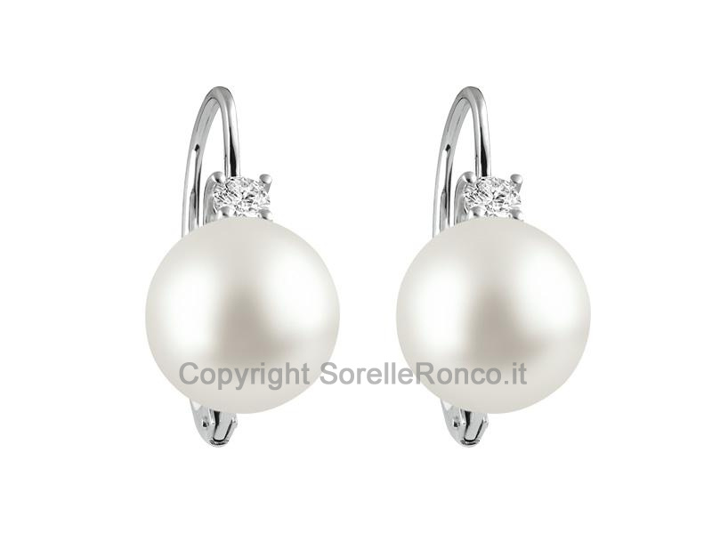 ORECCHINI CON PERLE E DIAMANTI DAMIANI