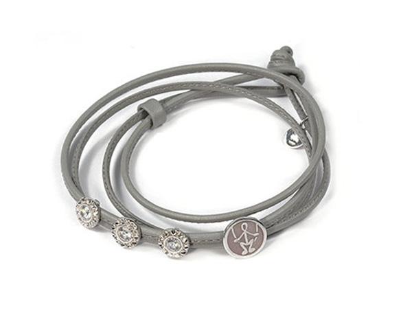 GS5232G - Bracciale Doppio Pensieri Felici Grigio