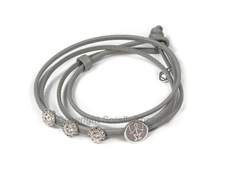 BRACCIALE DOPPIO PENSIERI FELICI GRIGIO