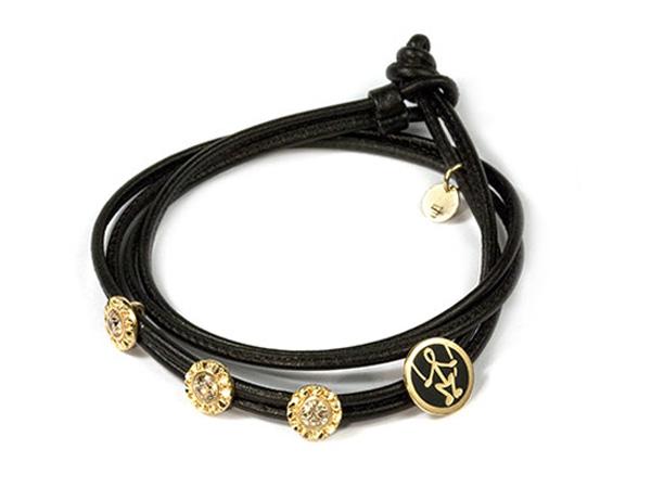 GS5232N-G - Bracciale Doppio Pensieri Felici Nero
