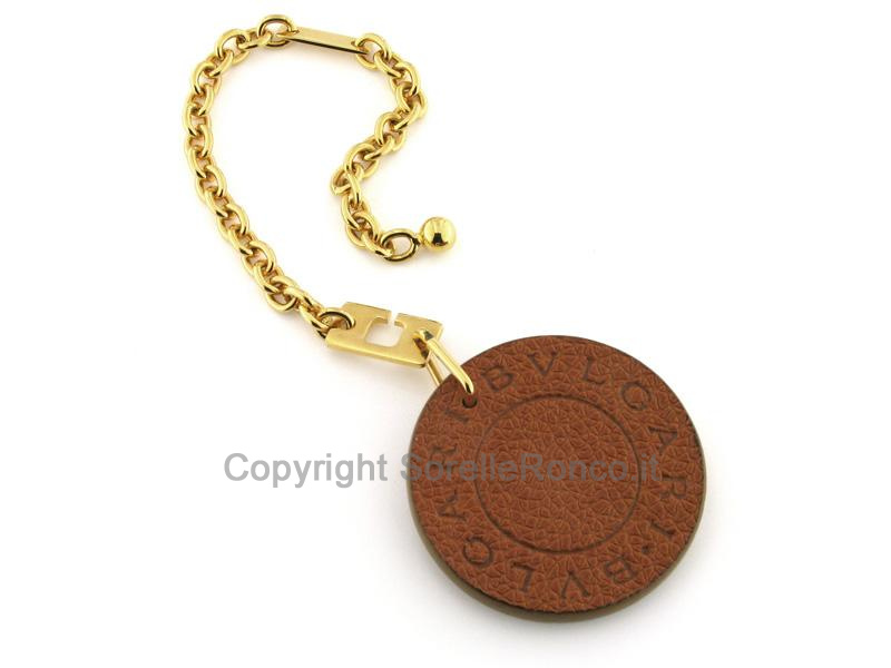 PORTACHIAVI BULGARI IN ARGENTO E PELLE