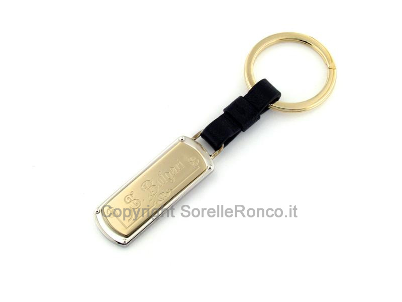 PORTACHIAVI BULGARI TARGHETTA ARGENTO