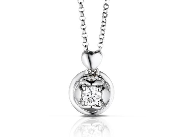 LBB233 - Collana Punto Luce BIMBO e BIMBA ct 0.11