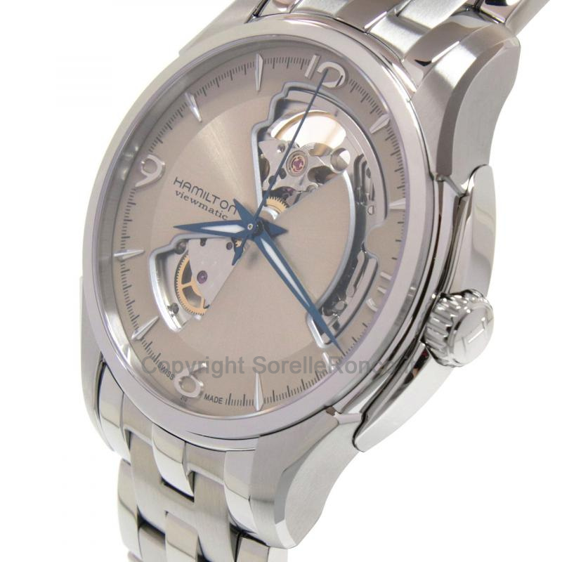 HAMILTON JAZZMASTER BEIGE OPEN HEART 40MM