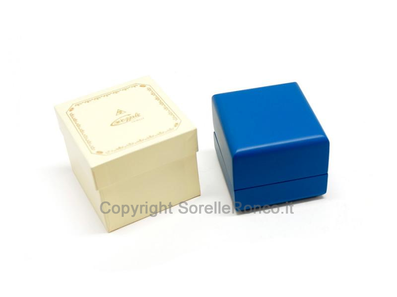 SCATOLA PORTA ANELLI IN LEGNO AZZURRO