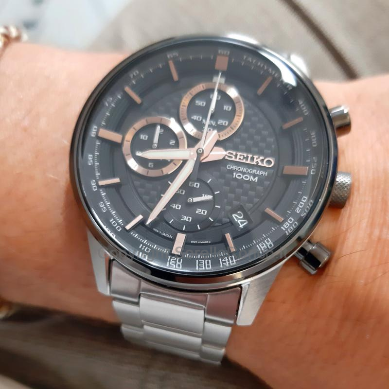 SEIKO SPORT NERO 42,7MM CHRONO ACCIAIO