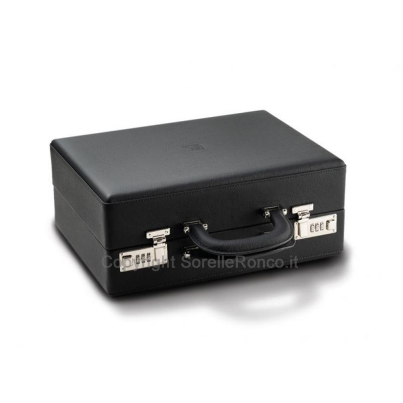 VALIGETTA PORTA OROLOGI NERA - 16 PEZZI